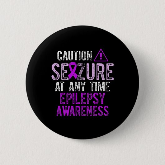 Epilepsie-Bewusstsein Epileptischer Krieger Überle Button (Vorderseite)