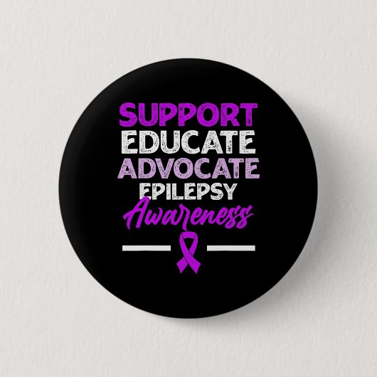 Epilepsie-Bewusstsein Epileptischer Krieger Überle Button (Vorderseite)