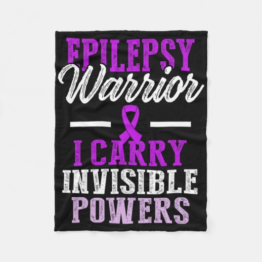 Epilepsie-Bewusstsein Epileptischer Krieger Überle Fleecedecke (Vorderseite)