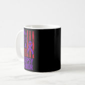 Epilepsie-Bewusstsein Epileptischer Krieger Überle Kaffeetasse (Vorderseite Links)