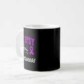 Epilepsie-Bewusstsein Epileptischer Krieger Überle Kaffeetasse (Vorderseite Links)