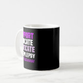 Epilepsie-Bewusstsein Epileptischer Krieger Überle Kaffeetasse (Vorderseite Links)