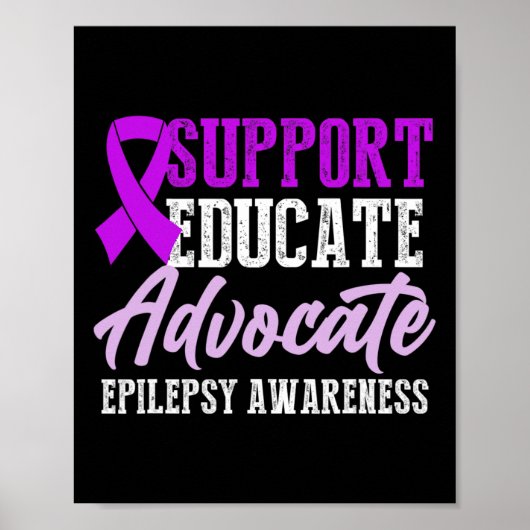 Epilepsie-Bewusstsein Epileptischer Krieger Überle Poster (Vorne)