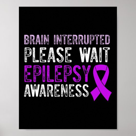 Epilepsie-Bewusstsein Epileptischer Krieger Überle Poster (Vorne)