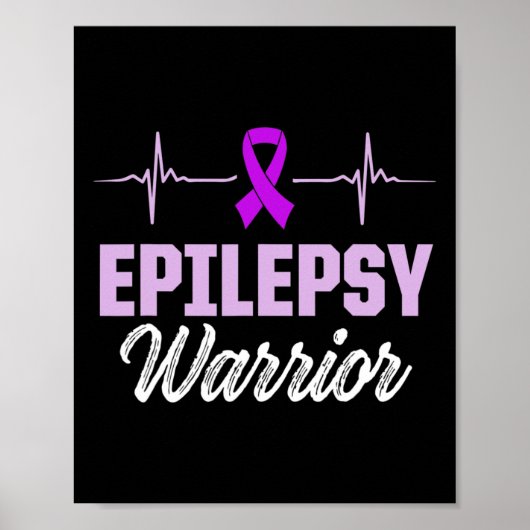 Epilepsie-Bewusstsein Epileptischer Krieger Überle Poster (Vorne)