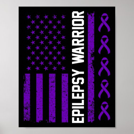 Epilepsie-Bewusstsein Epileptischer Krieger Überle Poster (Vorne)