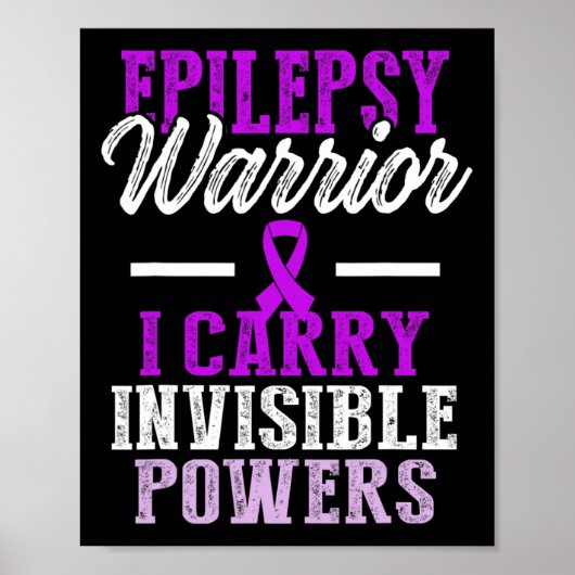 Epilepsie-Bewusstsein Epileptischer Krieger Überle Poster (Vorne)
