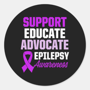 Epilepsie-Bewusstsein Epileptischer Krieger Überle Runder Aufkleber