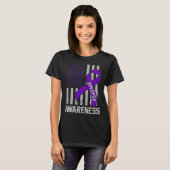 Epilepsie-Bewusstsein Epileptischer Krieger Überle T-Shirt (Vorne ganz)
