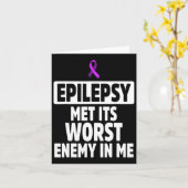 Epilepsie Bewusstsein Feind Epileptischer Krieger  Karte (Gelbe Blume)