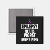 Epilepsie-Bewusstsein Feind Epileptischer Krieger Magnet (Vorderseite/Rückseite)