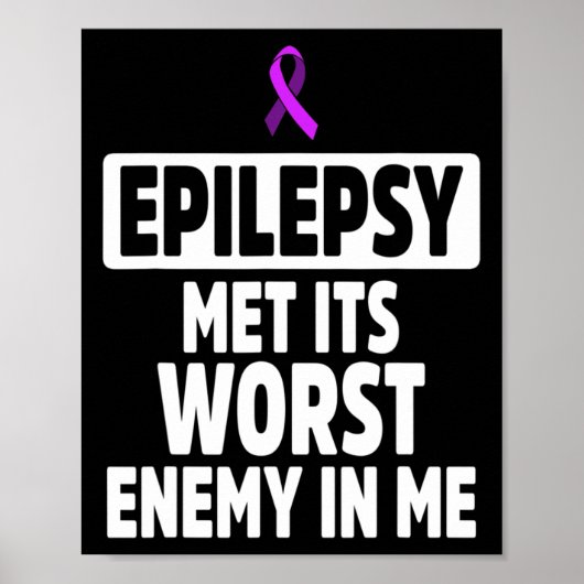 Epilepsie Bewusstsein Feind Epileptischer Krieger Poster (Vorne)