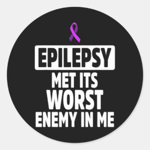 Epilepsie Bewusstsein Feind Epileptischer Krieger  Runder Aufkleber