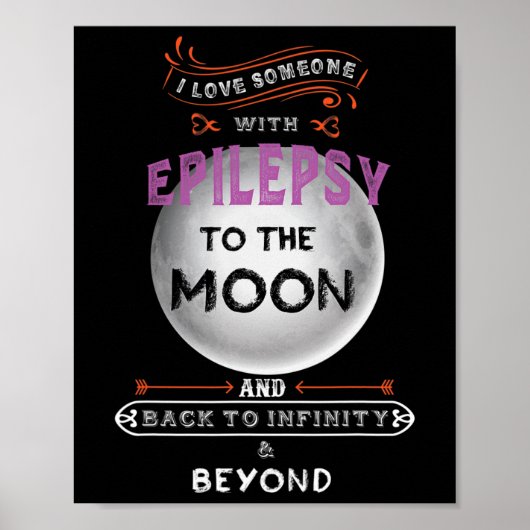 Epilepsie-Bewusstsein für den Mond Poster (Vorne)