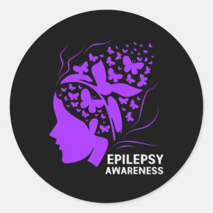 Epilepsie-Bewusstsein für Frauen  Runder Aufkleber