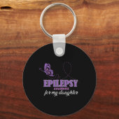 Epilepsie-Bewusstsein für meine Tochter- Epilepsie Schlüsselanhänger (Vorderseite)