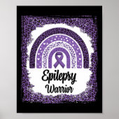 Epilepsie Bewusstsein gebleicht Regenbogen Leopard Poster (Vorne)