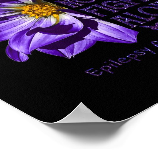 Epilepsie Bewusstsein gibt niemandem Kampf allein Poster (Ecke)