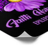 Epilepsie Bewusstsein Glaube Hoffnung Liebe Blume Poster (Ecke)