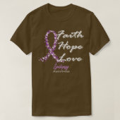Epilepsie Bewusstsein Glauben Hoffnung Liebe in di T-Shirt (Design vorne)
