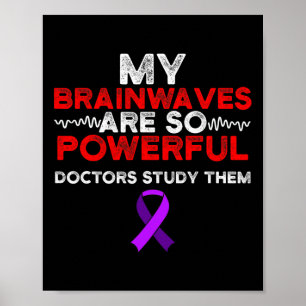 Epilepsie-Bewusstsein Hirnwellen Epileptischer Kri Poster