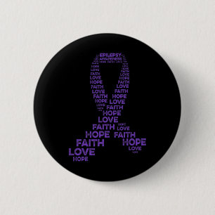 Epilepsie Bewusstsein Hoffnung Glaube Liebe Lila R Button