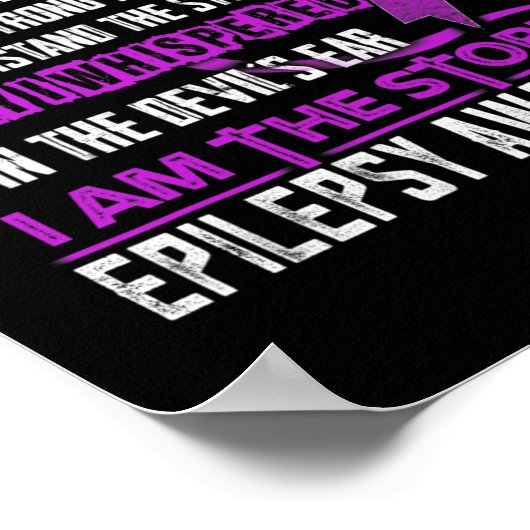 Epilepsie Bewusstsein, ich bin der Sturmteufel Poster (Ecke)