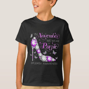Epilepsie Bewusstsein im November Wir tragen Lila T-Shirt