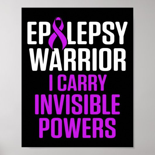 Epilepsie Bewusstsein Karry Epileptic Warrivo Poster (Vorne)