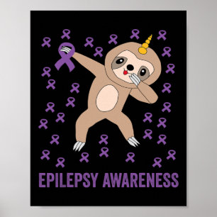 Epilepsie Bewusstsein lila Band - Epilepsie awaren Poster