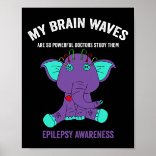 Epilepsie Bewusstsein lila Band - Epilepsie awaren Poster