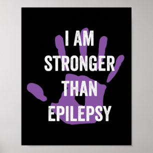 Epilepsie Bewusstsein lila Band - Epilepsie awaren Poster