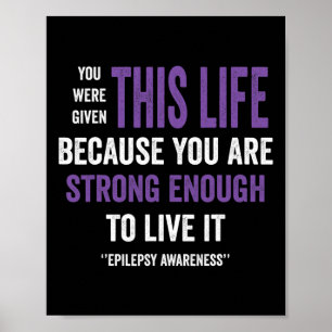 Epilepsie-Bewusstsein Lila Band - Epilepsie-Bewuss Poster