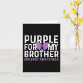Epilepsie Bewusstsein Lila für meinen Bruder Ribbo Karte (Gelbe Blume)