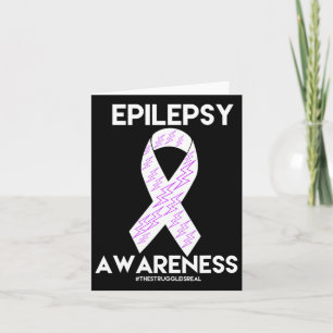 Epilepsie Bewusstsein Lila Monat Kinder Karte