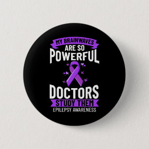 Epilepsie Bewusstsein Lila Ribbon-Bracelet-Krieg Button