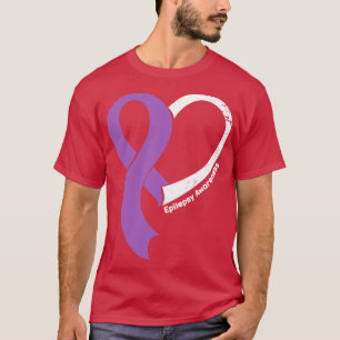 Epilepsie Bewusstsein Menschen Liebe Herz Ribbon H T-Shirt