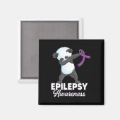 Epilepsie Bewusstsein Monat Dabbing Panda Epilepsy Magnet (Vorderseite/Rückseite)