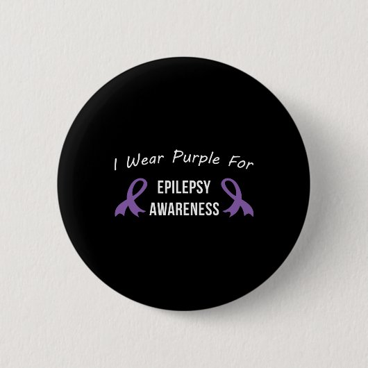Epilepsie Bewusstsein Monat Unterstützung Liebe He Button (Vorderseite)