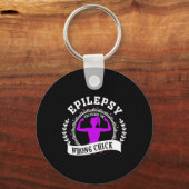 Epilepsie-Bewusstsein muss für Kämpfer und Epileps Schlüsselanhänger (Vorderseite)