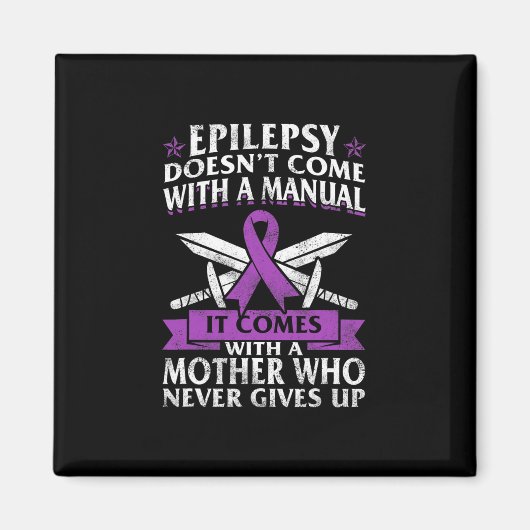 Epilepsie Bewusstsein Mutter Lila Schleimhaut Magnet (Vorne)