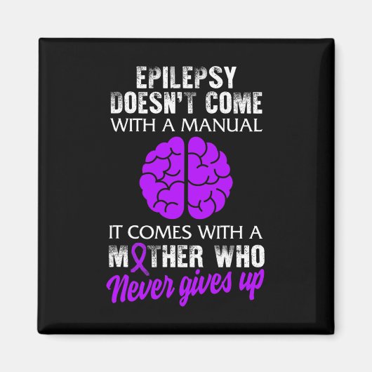 Epilepsie Bewusstsein Mutter Lila Schleimhaut Magnet (Vorne)