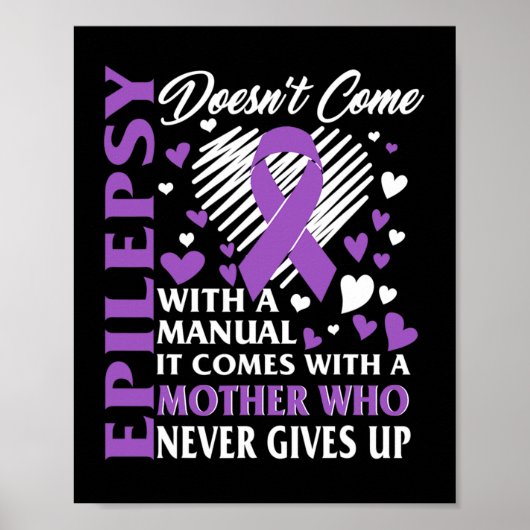 Epilepsie Bewusstsein Mutter Lila Schleimhaut Poster (Vorne)