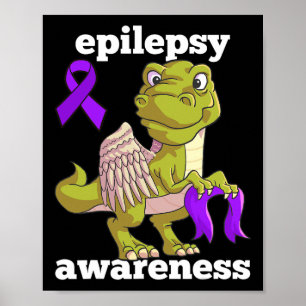 Epilepsie Bewusstsein Niedlich Dinosaur T Rex Warr Poster