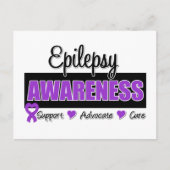 Epilepsie-Bewusstsein Postkarte (Vorderseite)