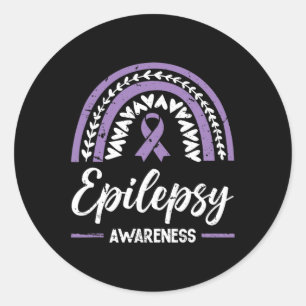 Epilepsie Bewusstsein Rainbow EpilepsieBewusstsein Runder Aufkleber