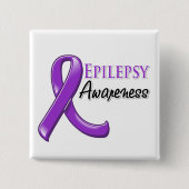 Epilepsie Bewusstsein Ribbon Button (Vorderseite)