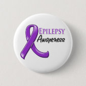 Epilepsie Bewusstsein Ribbon Button (Vorderseite)