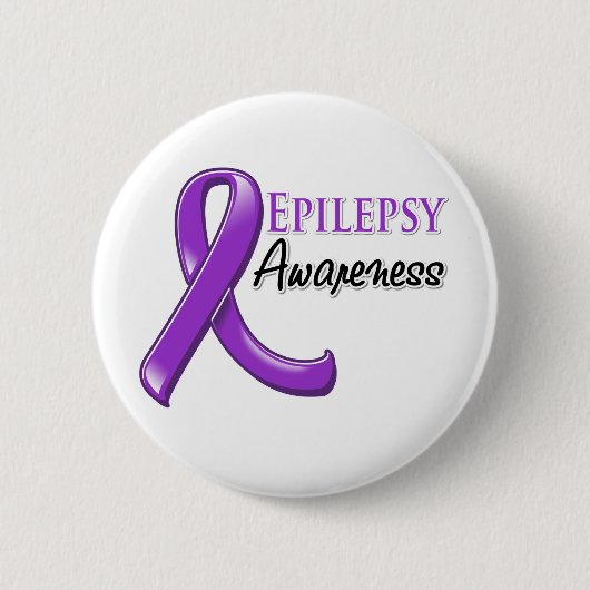 Epilepsie Bewusstsein Ribbon Button (Vorderseite)