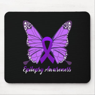 Epilepsie Bewusstsein Schmetterling Lila Ribbon-Ep Mousepad